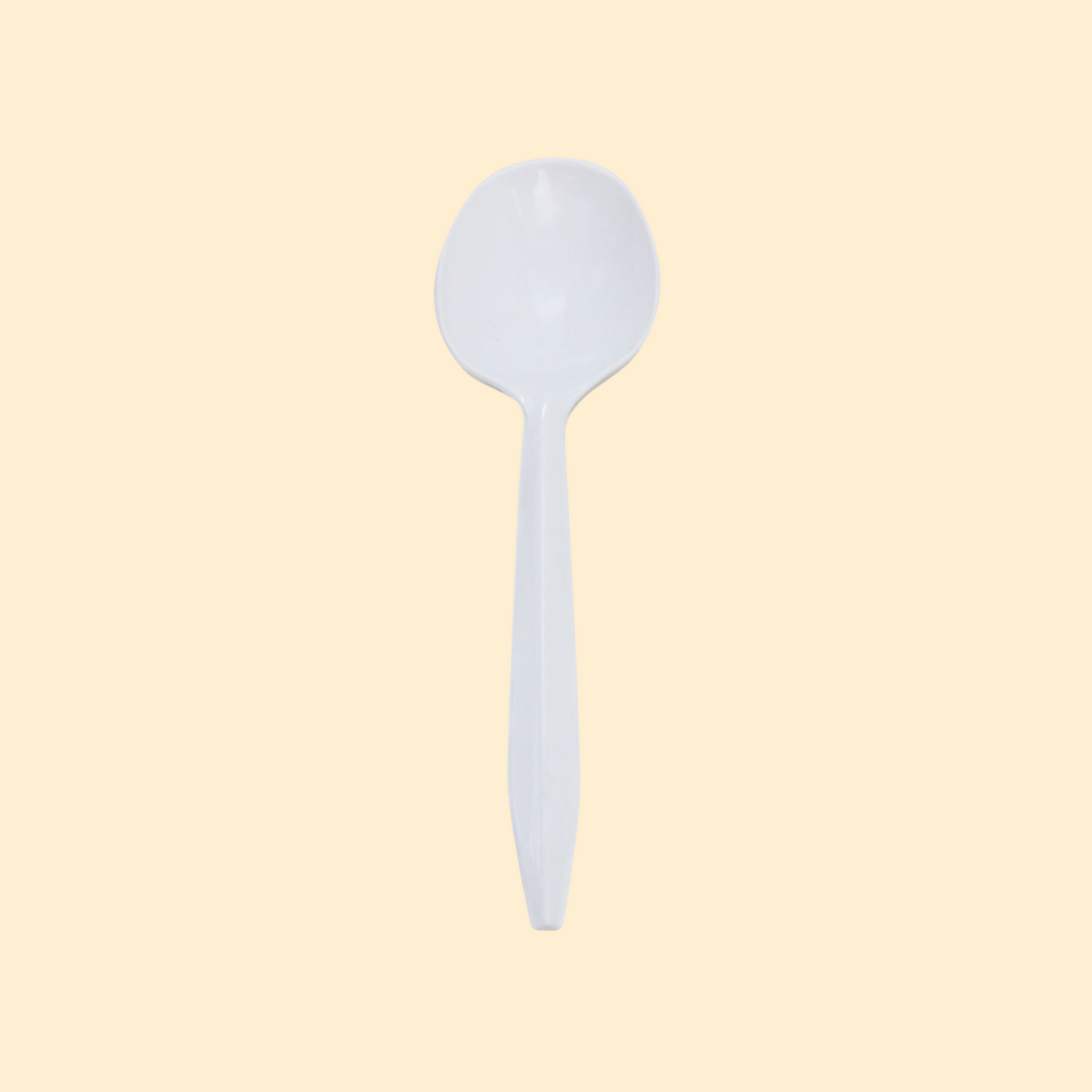 [1000 Count] Lightweight White Plastic Spoons - Disposable Cutlery