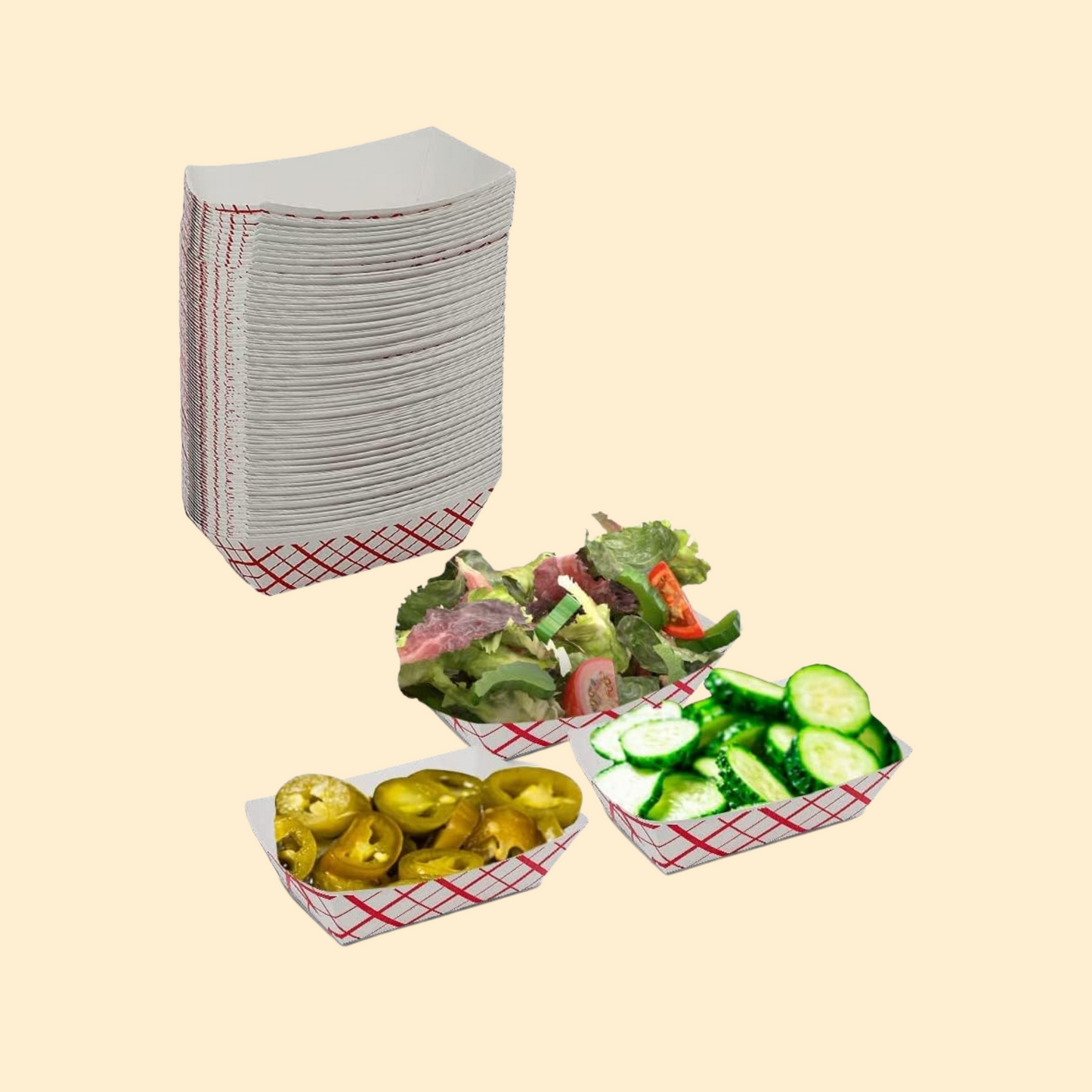 [1000 Count] Paper Food Trays Disposable