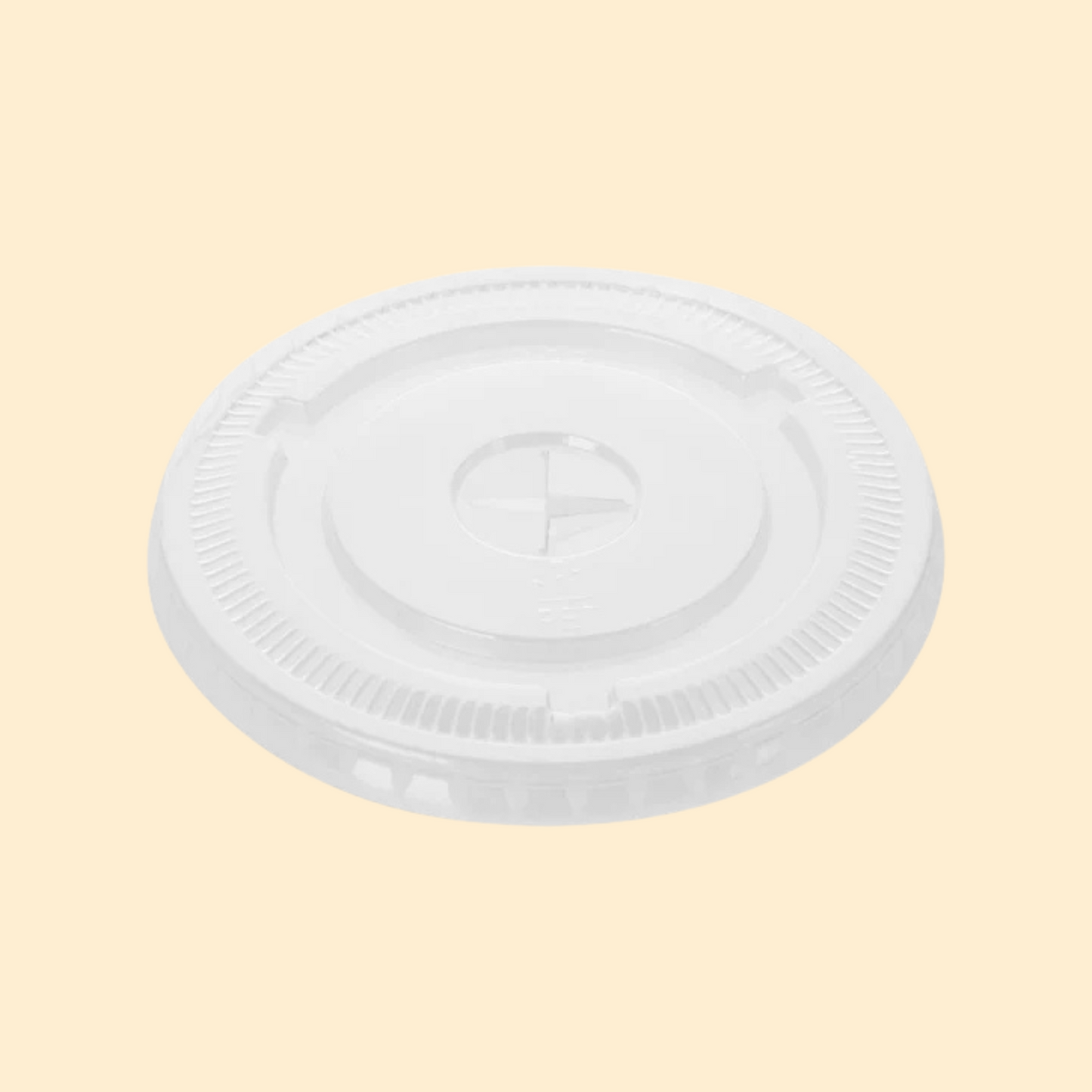 [2000 Counts] Flat Lid, Fits 20oz 89mm Diameter PP/Paper Cold Cup